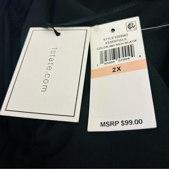 1 State Flutter Sleeve Jumpsuit Black 2X NWT - Picture 10 of 10